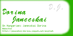 dorina janecskai business card